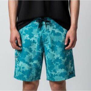 Under Armour Loose‎ Heatgear Shorts Men 32 Hybrid Blue Lace Up Front
